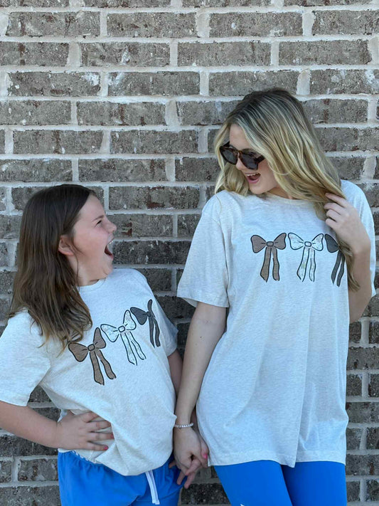 FALL & CAMO COQUETTE BOWS TEE