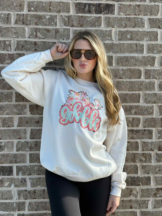FLORAL GOBBLE SWEATSHIRT