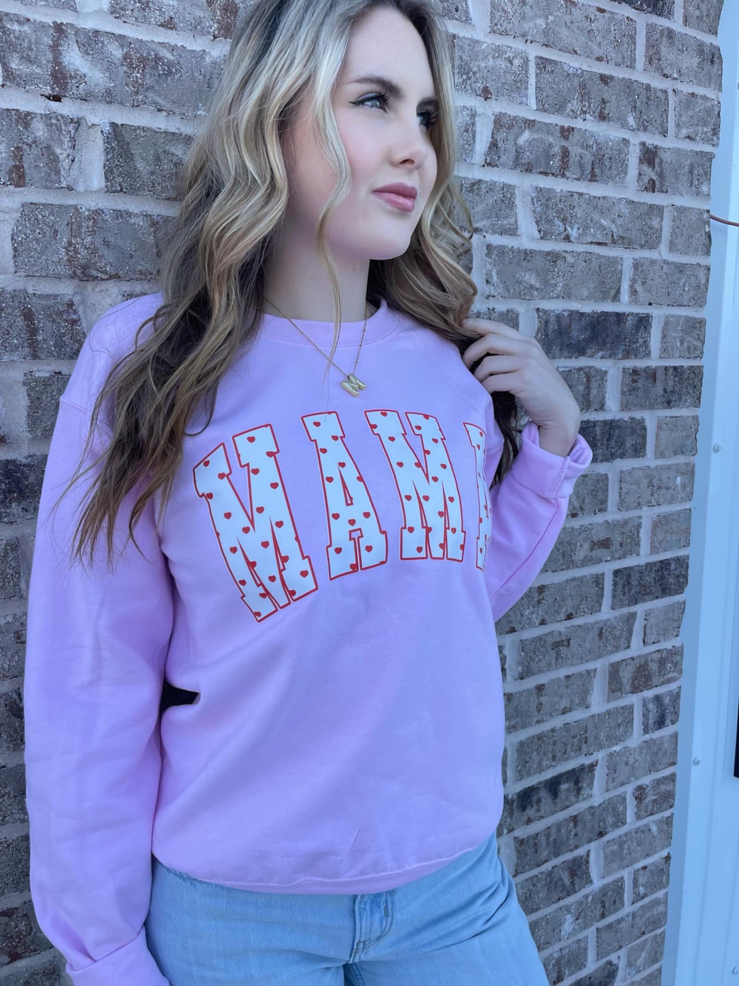 MAMA Red Hearts Sweatshirt