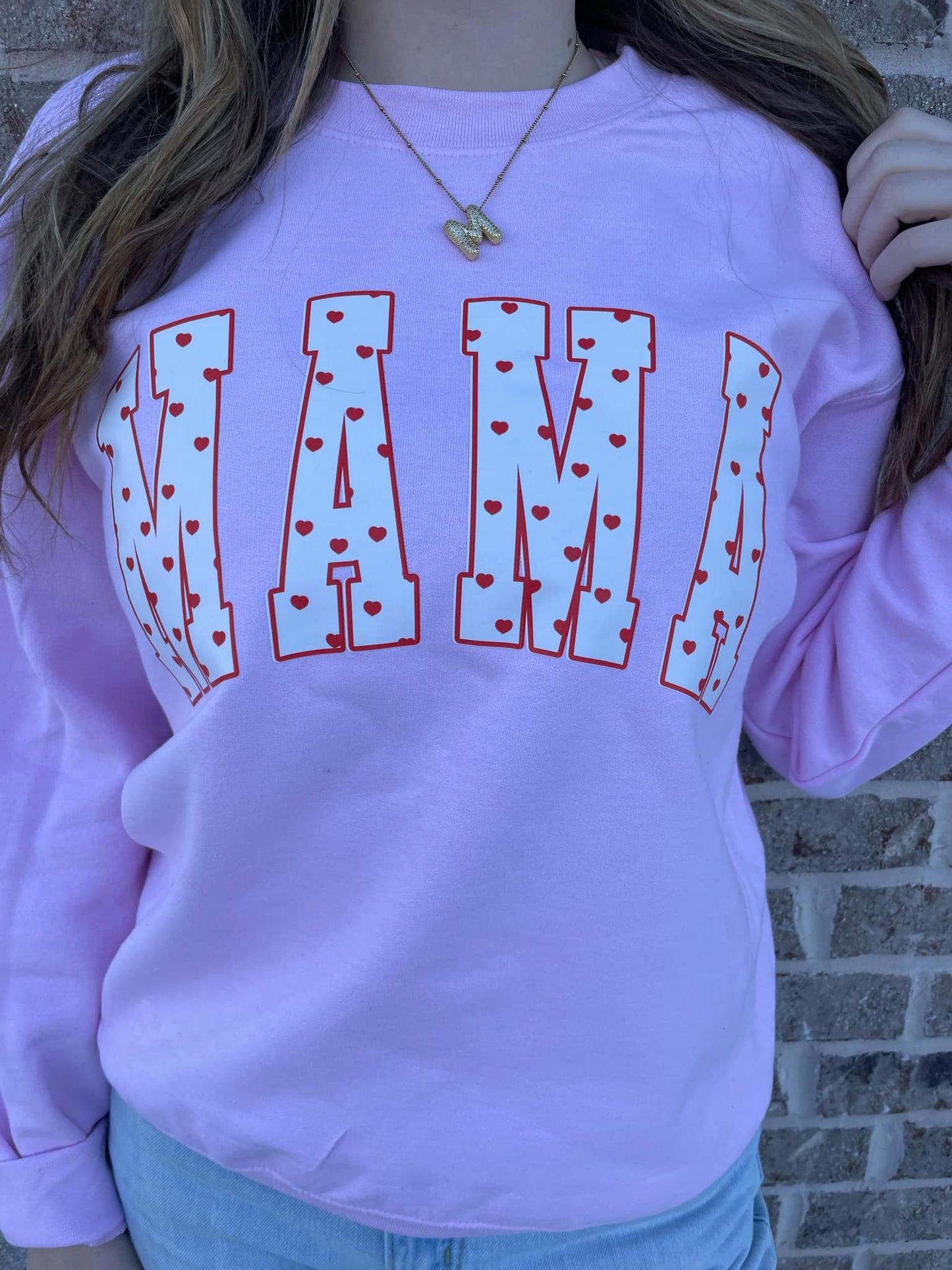 MAMA Red Hearts Sweatshirt