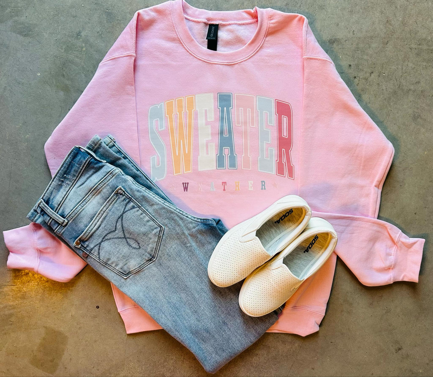 Pink 'Sweater Weather' Sweatshirt