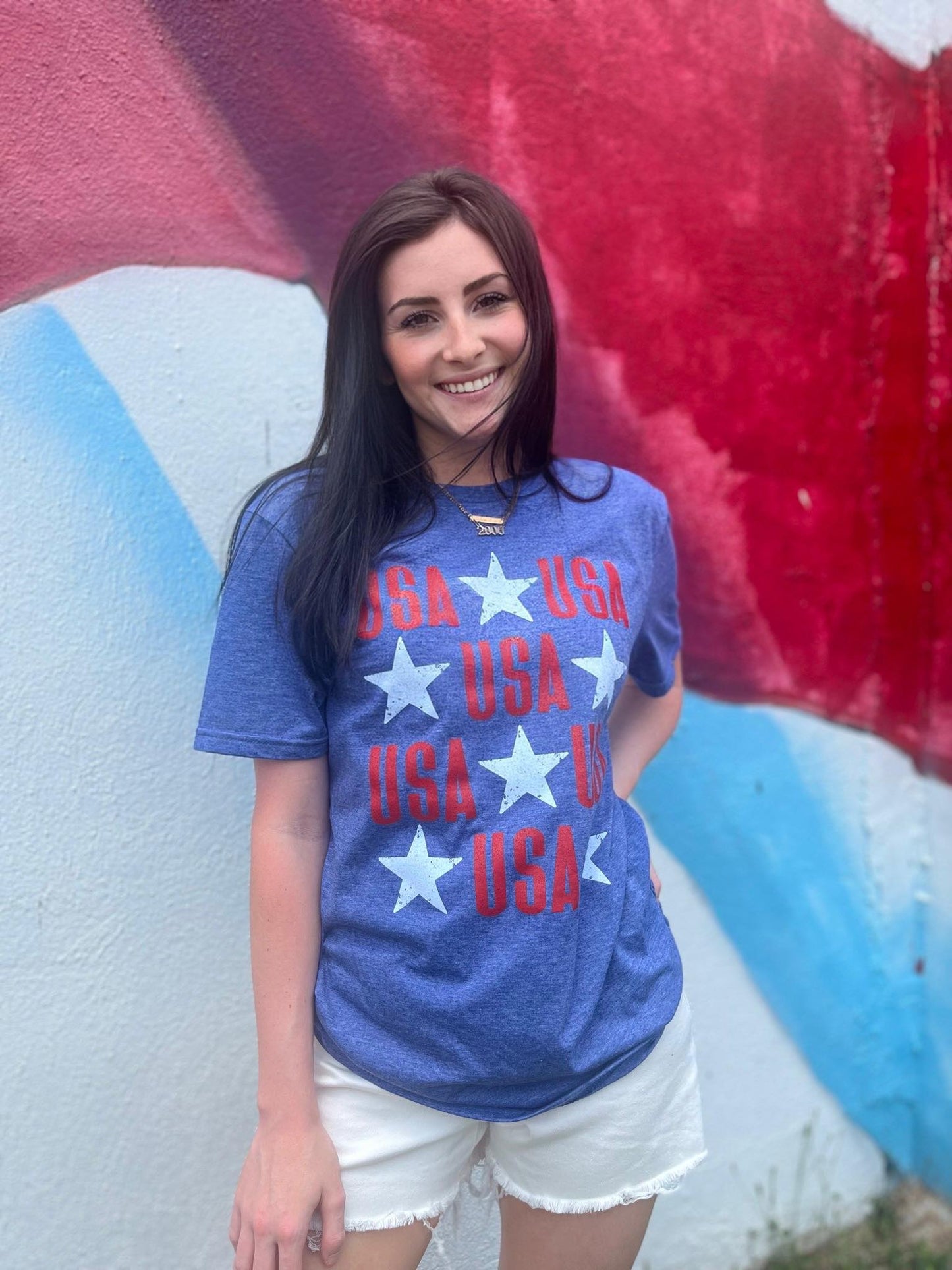 USA Repeating Star Tee