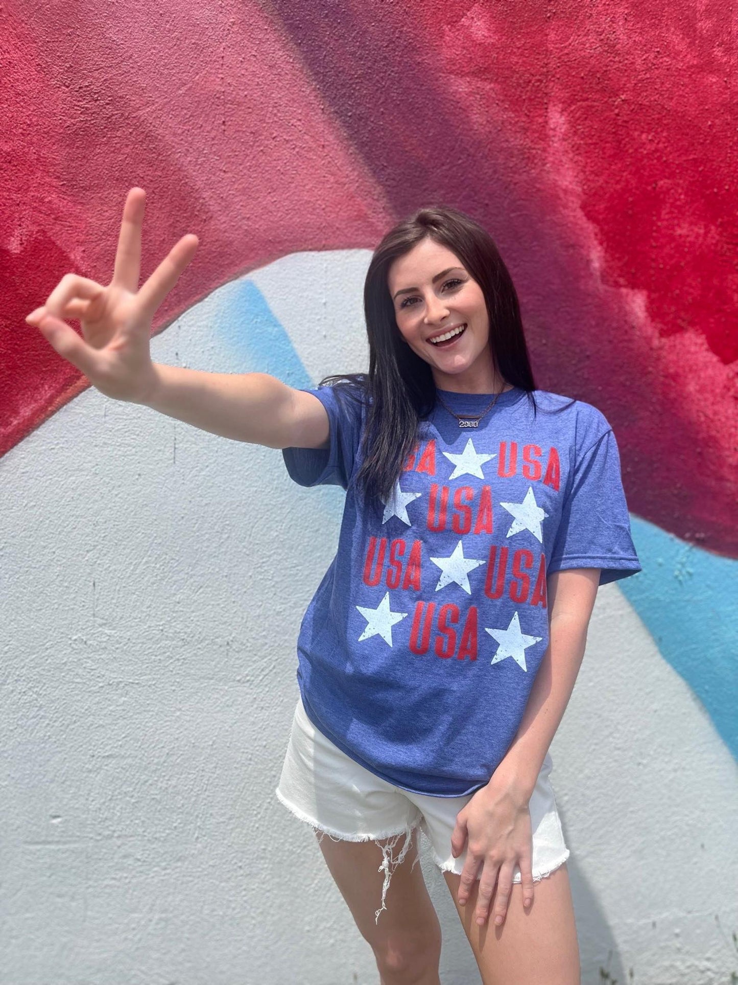 USA Repeating Star Tee