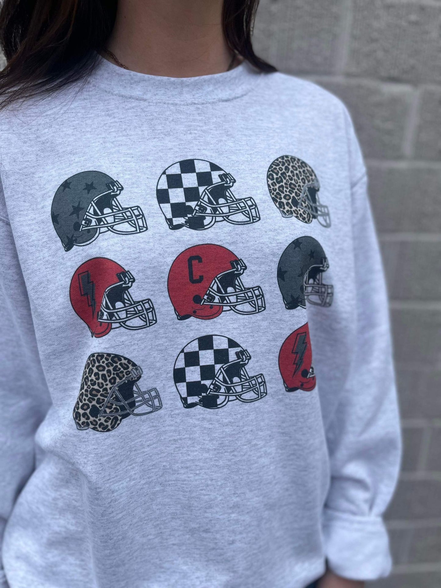 Custom Football Helmet Sweatshirt