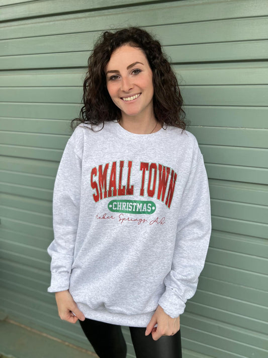 Custom Small Town Christmas Sweatshirt