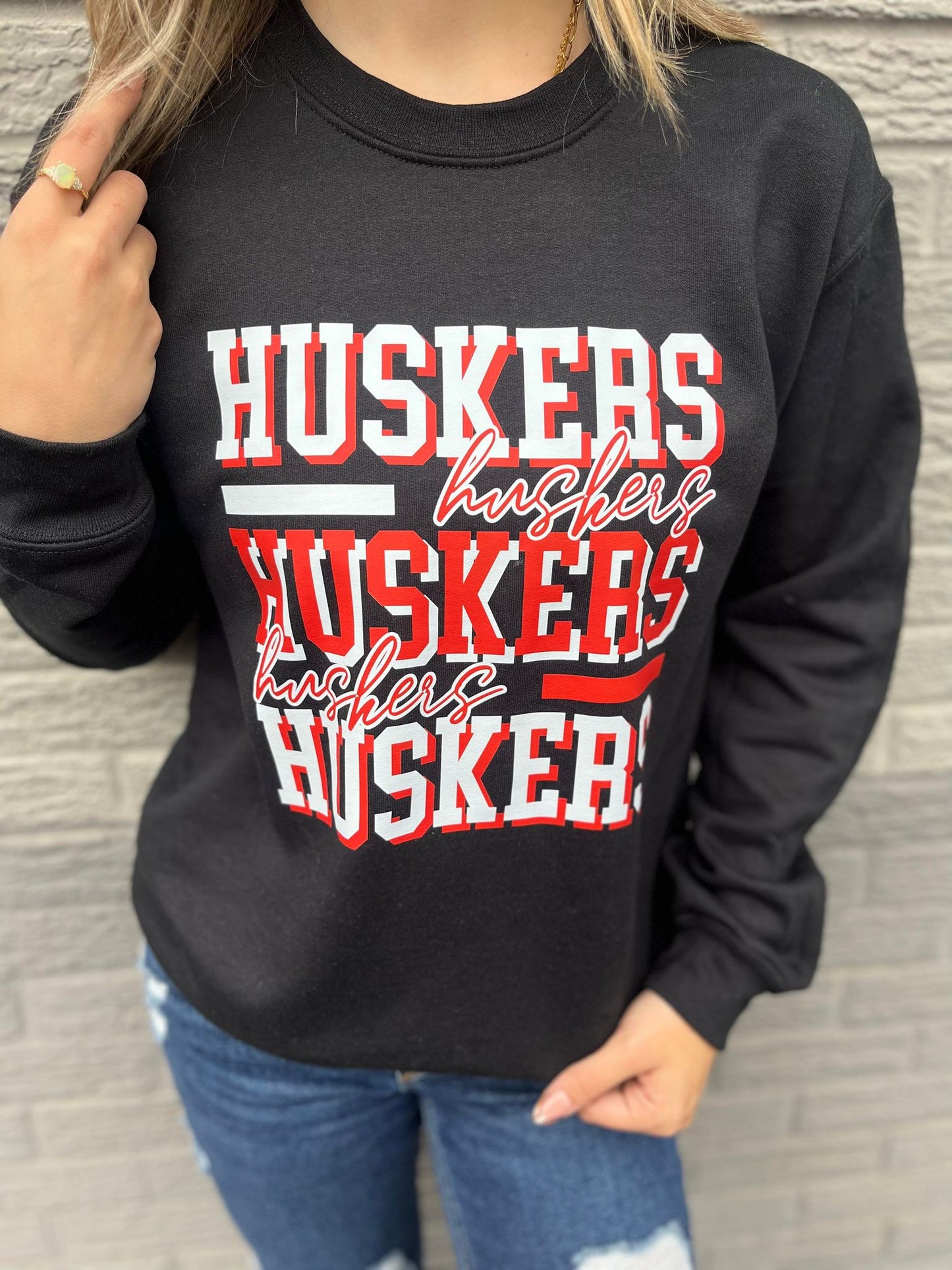 Repeating Layer Mascot Sweatshirt