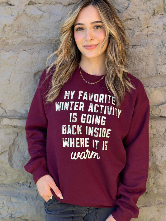 My Favorite Winter Activity Sweatshirt