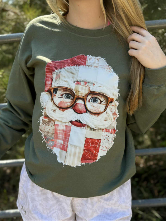 Santa Patchwork Sweatshirt