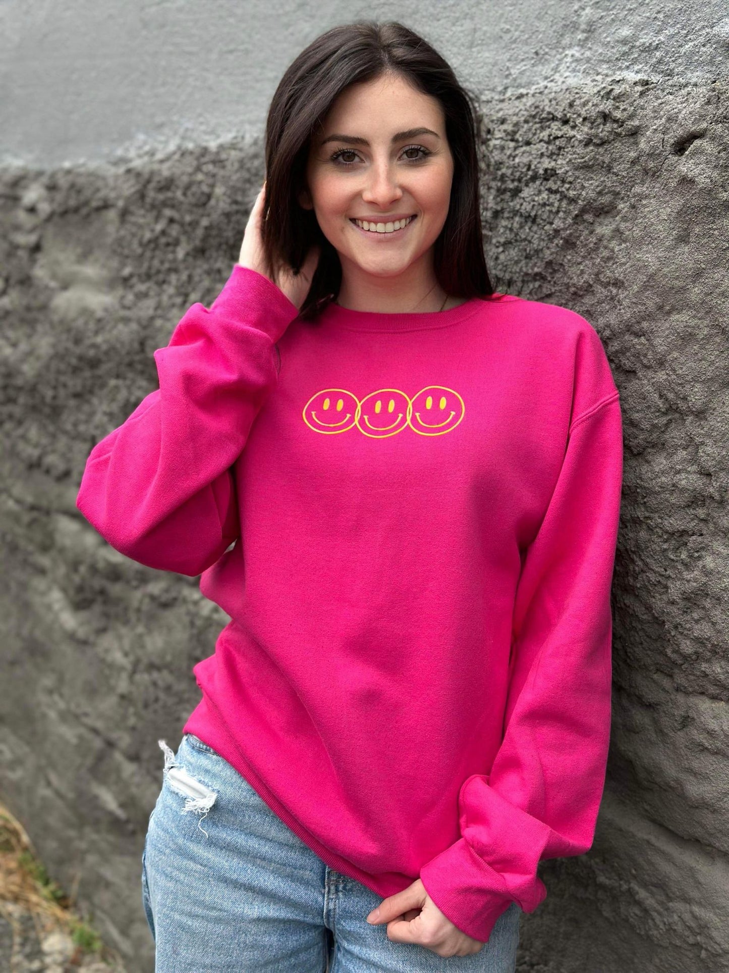 Look For Something Positive Pink Sweatshirt