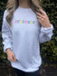 Multi Color Embroidered State Sweatshirt