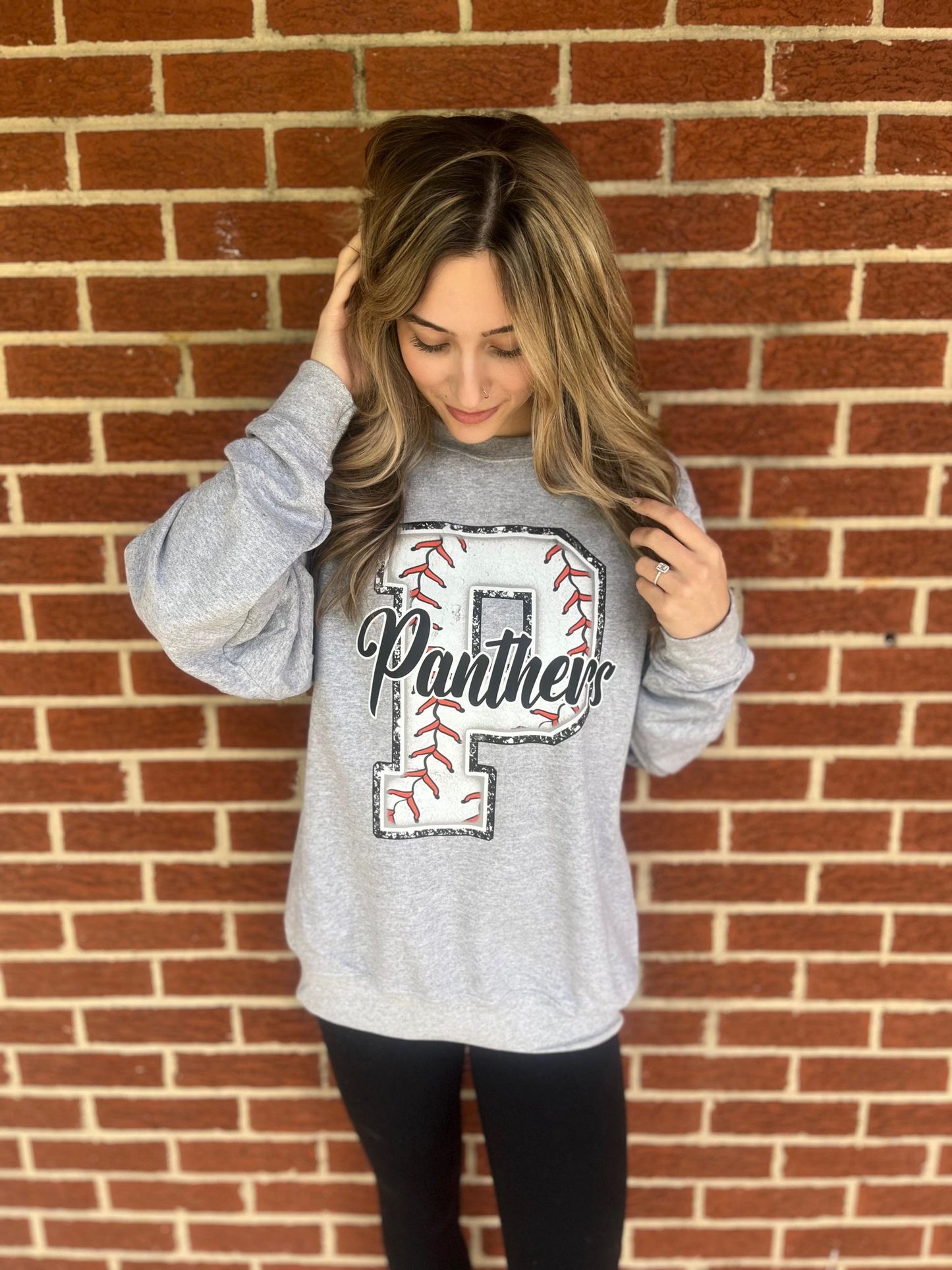 Custom Baseball Letter Mascot Sweatshirt