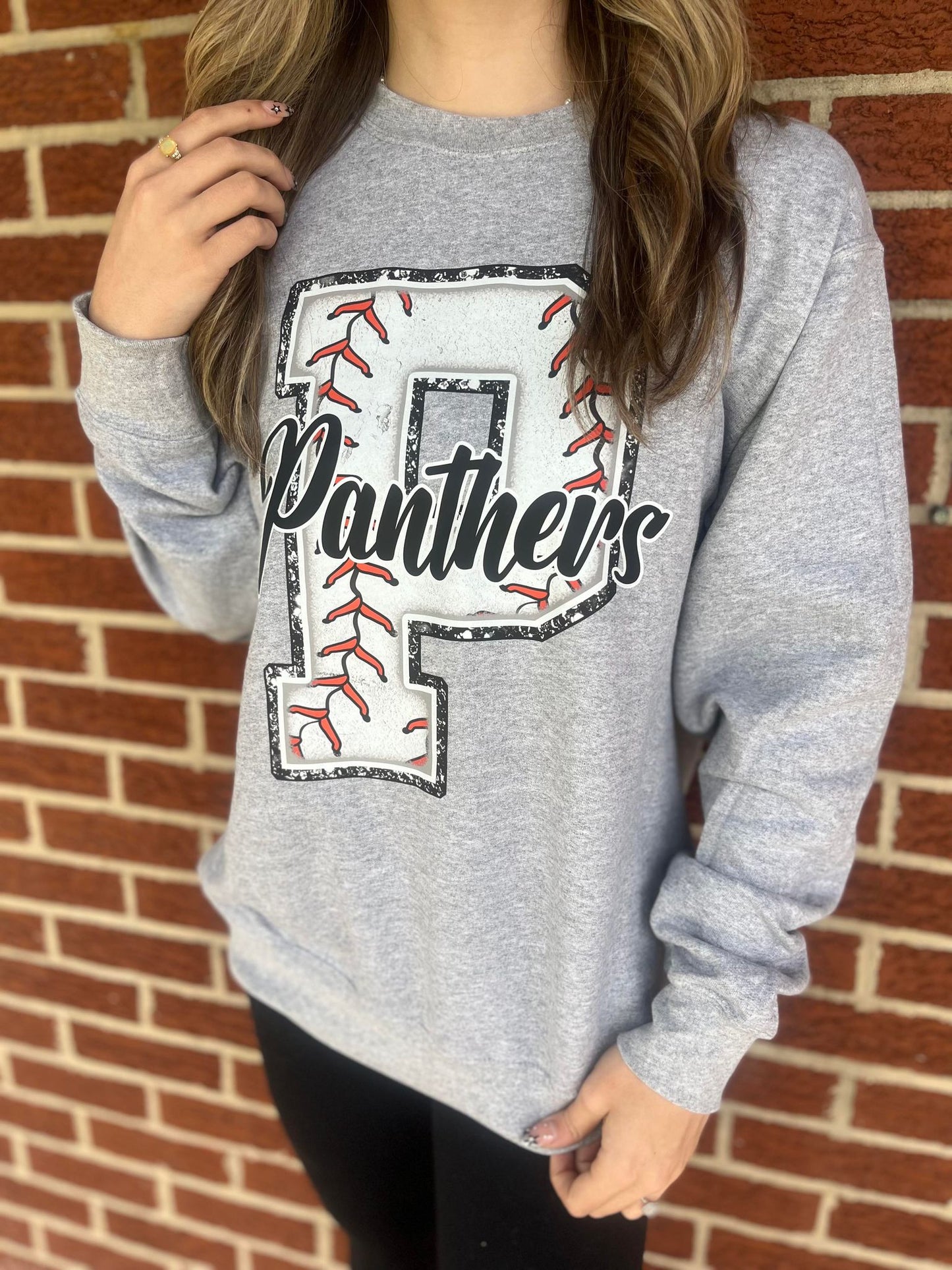 Custom Baseball Letter Mascot Sweatshirt