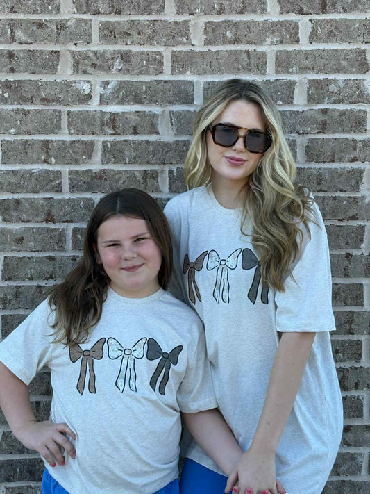 FALL & CAMO COQUETTE BOWS TEE