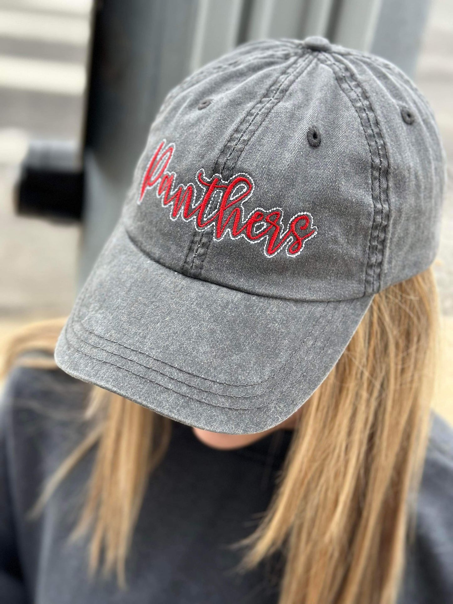 Cursive Outlined Mascot Hat