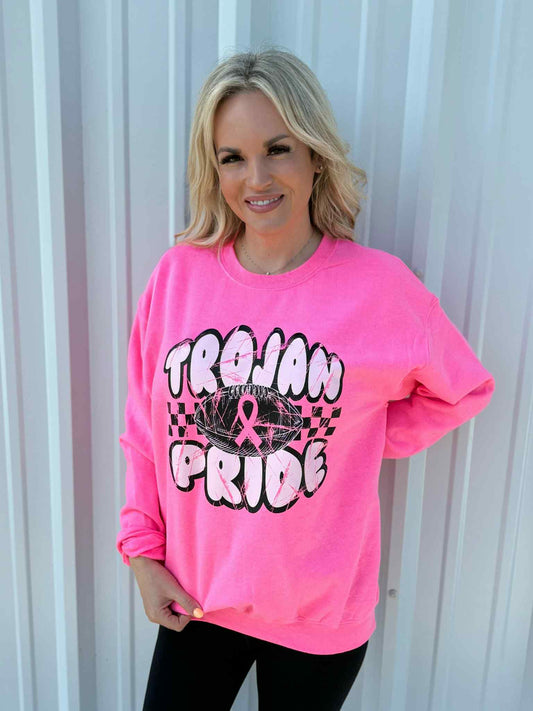 Custom Mascot Pink Out Sweatshirt