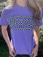 Purple Checkered Mama Tee