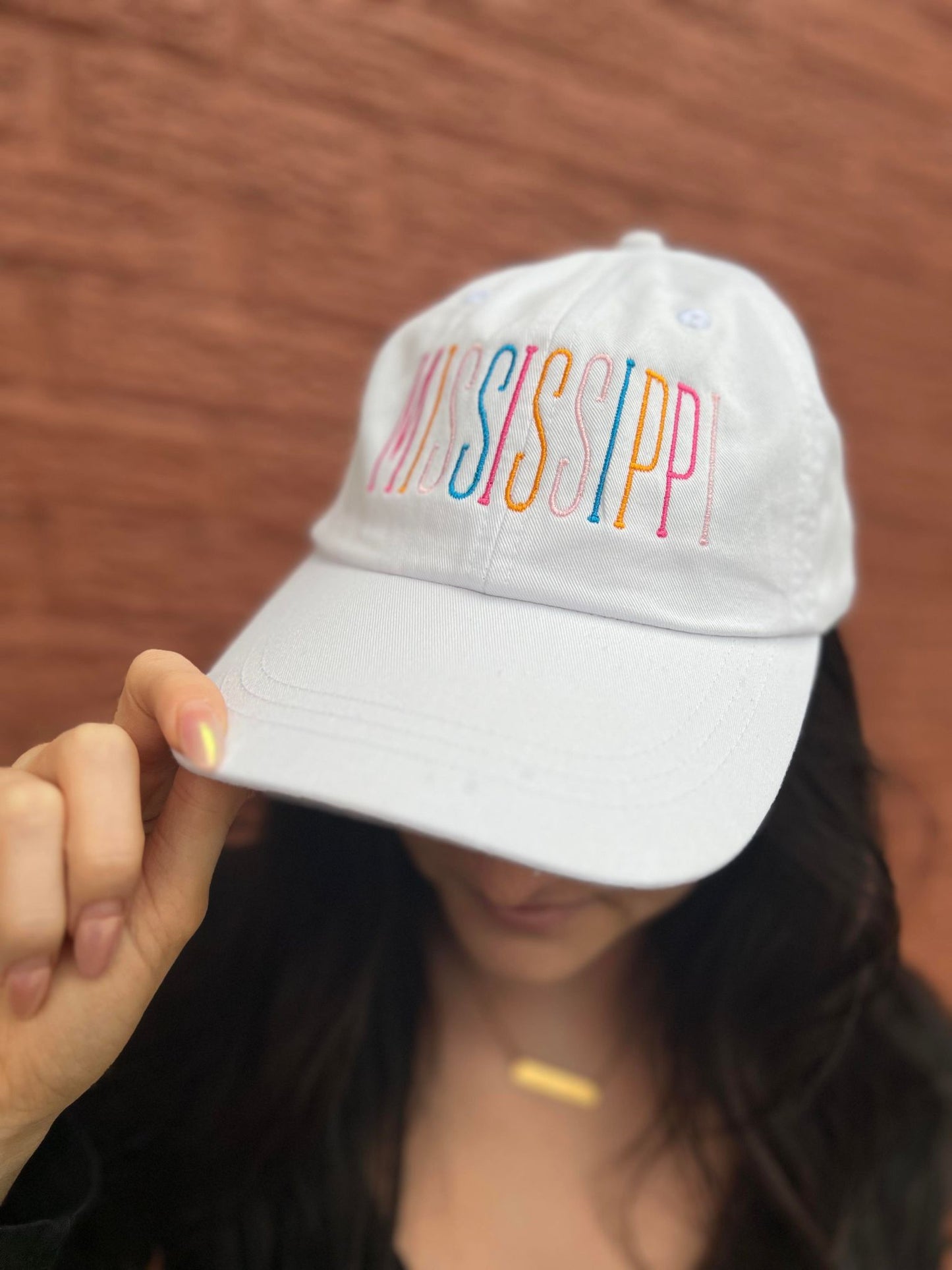 Thin Multi Color State Embroidered Hat