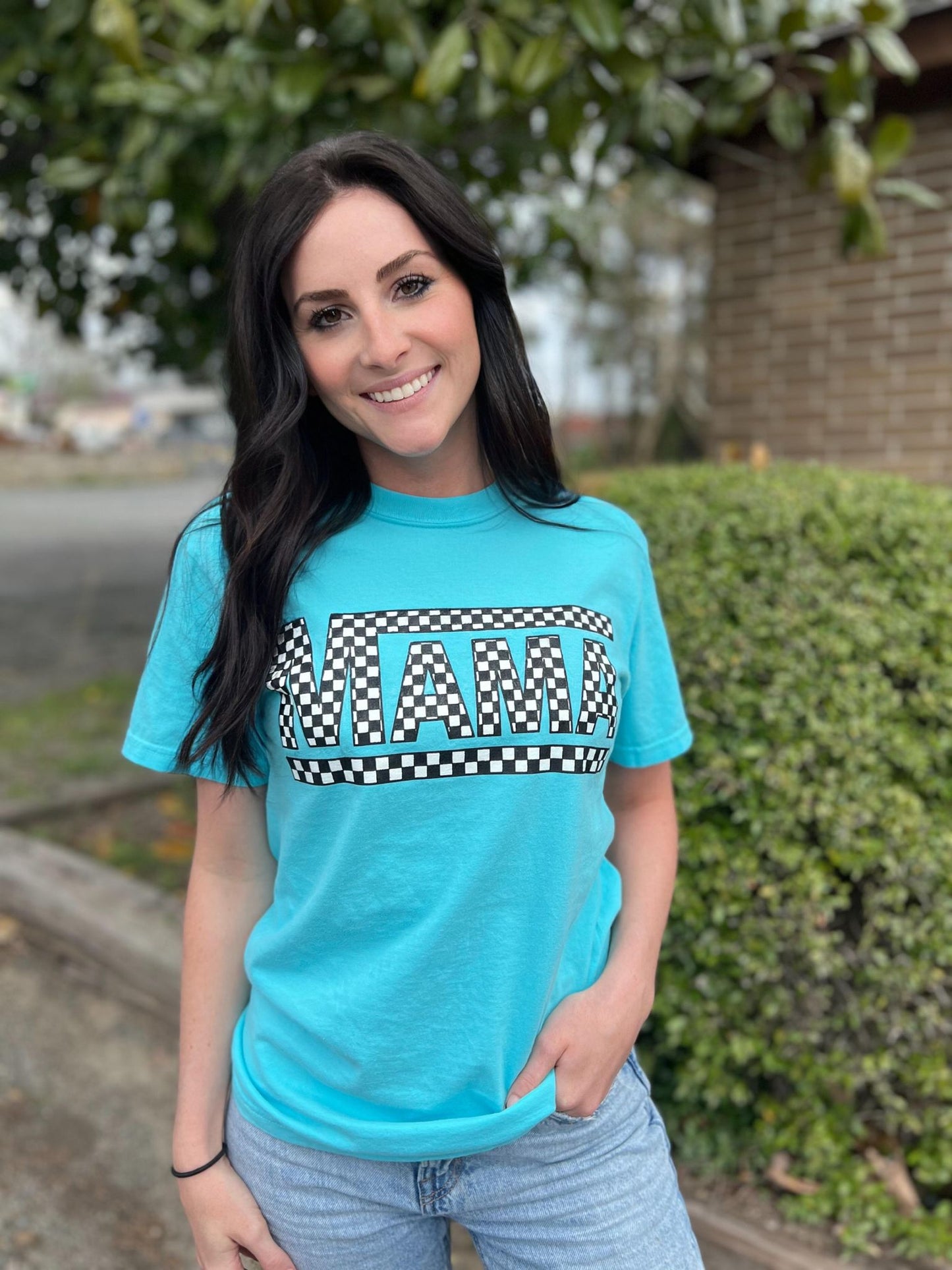 Lagoon Checkered Mama Tee