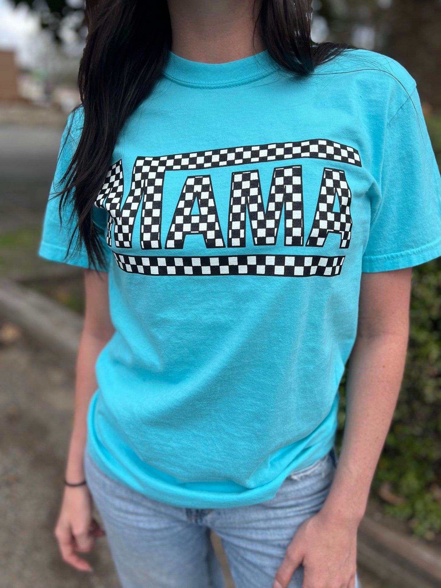 Lagoon Checkered Mama Tee