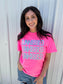 Repeating Neon Sunkissed Tee