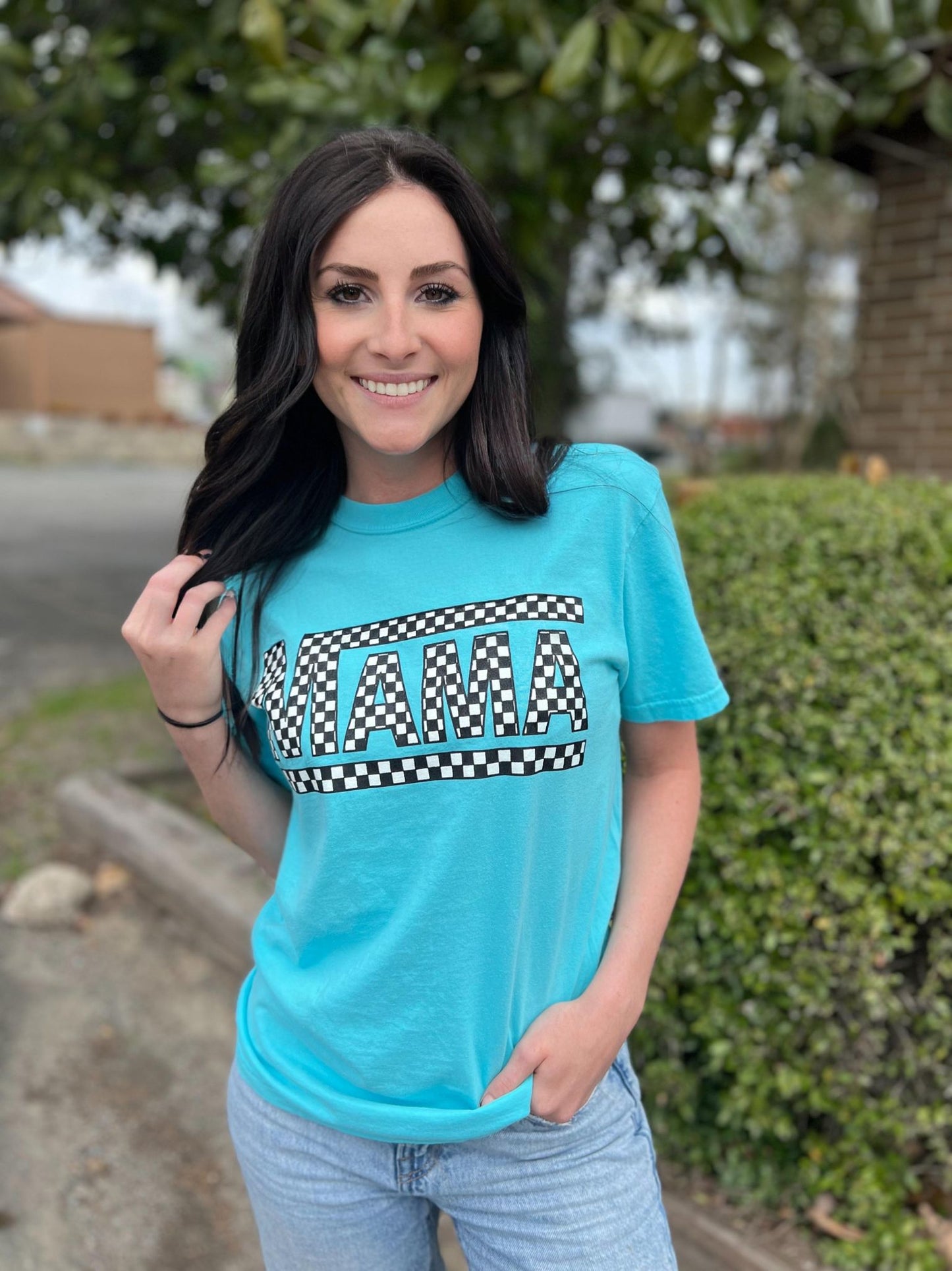 Lagoon Checkered Mama Tee