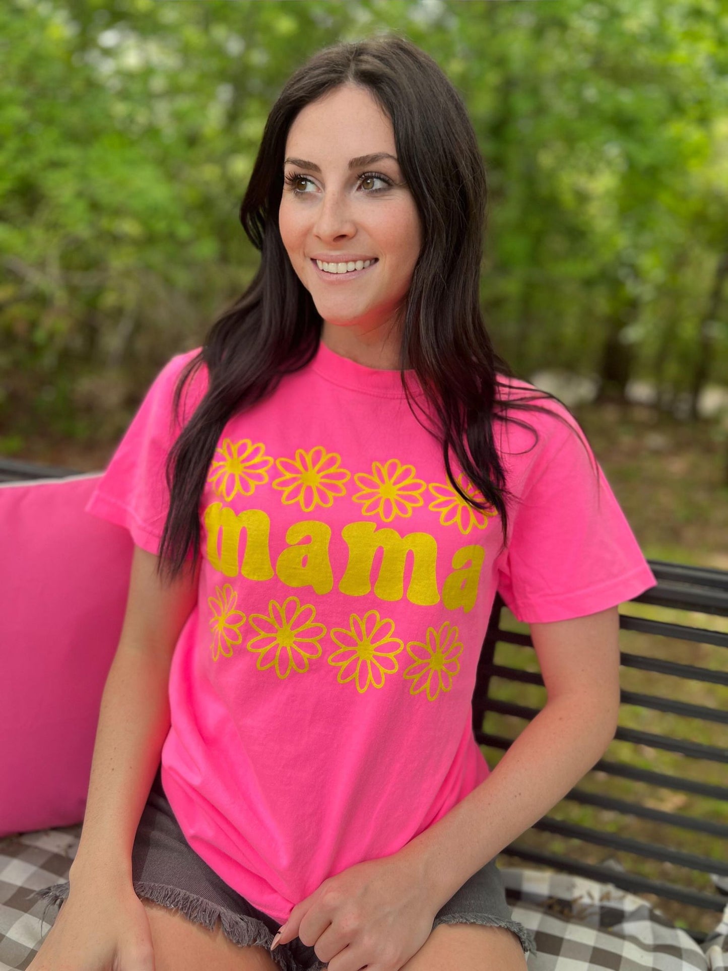 Neon Daisy Mama Tees