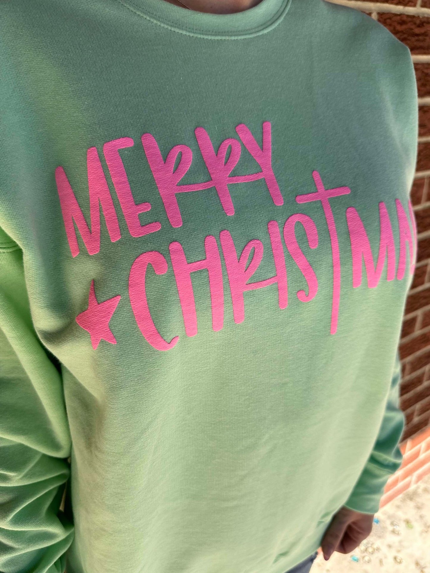 Merry Christmas Puffed Sweatshirts