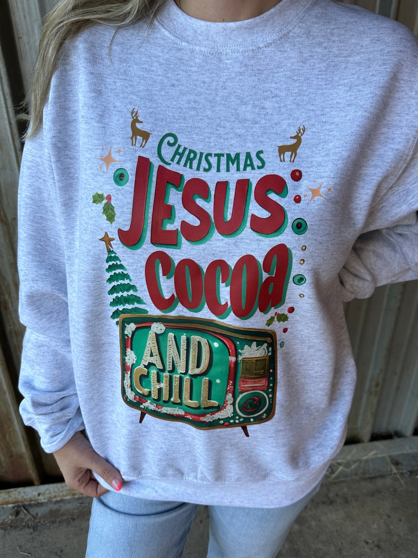 Christmas Jesus Cocoa & Chill Sweatshirt