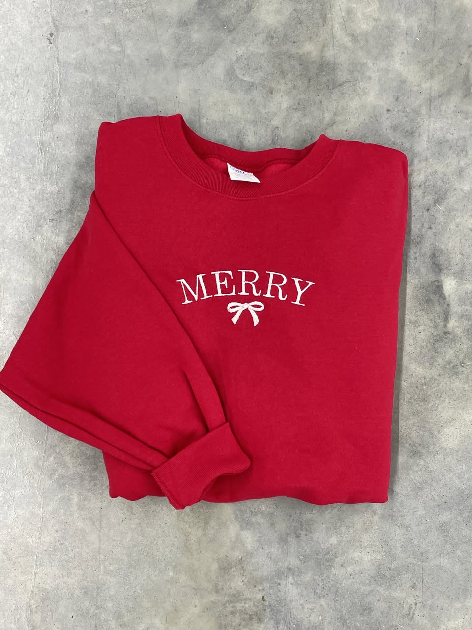 Merry Embroidery Crewneck