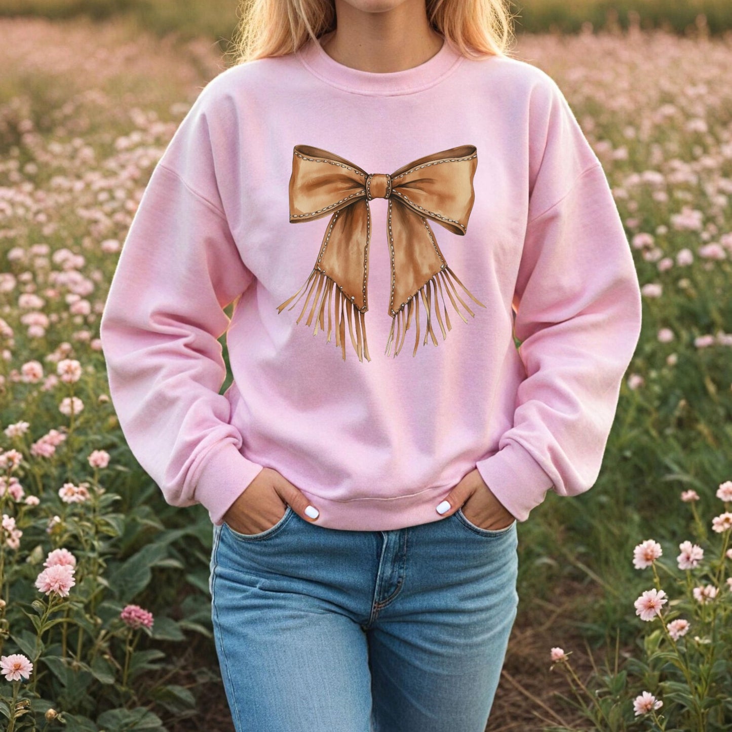 Western Bow Sweatshirt