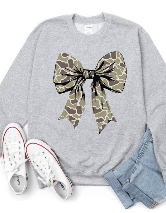 Camo Bow Sweatshirt