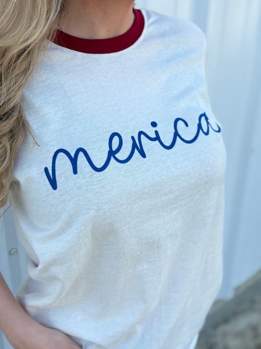 MERICA RINGER TEE