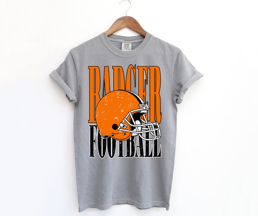 SCRATCHED MASCOT FOOTBALL DESIGN TEE