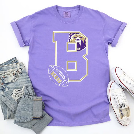OUTLINED LETTER FOOTBALL TEE