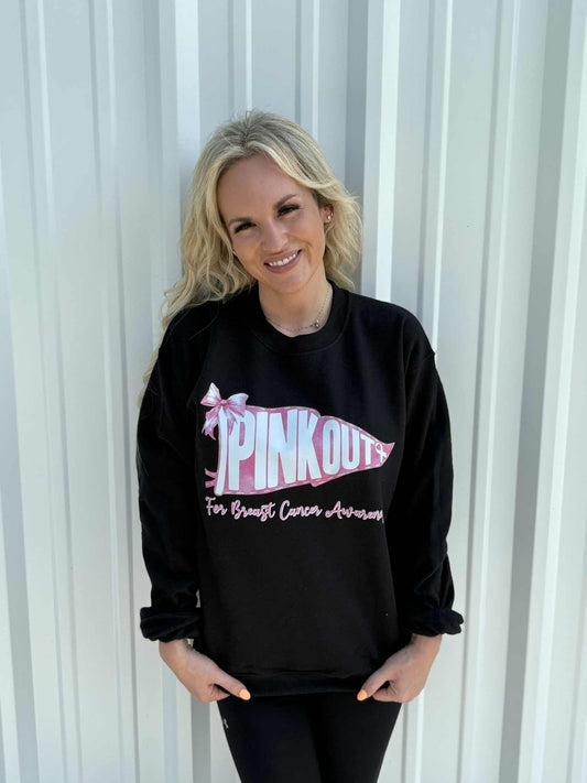PINK OUT PENNANT SWEATSHIRT