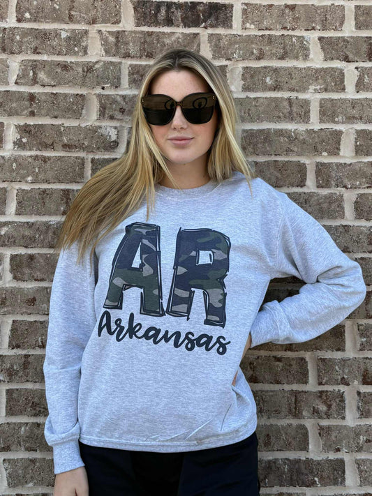 Camo State Initial Sweatshirt