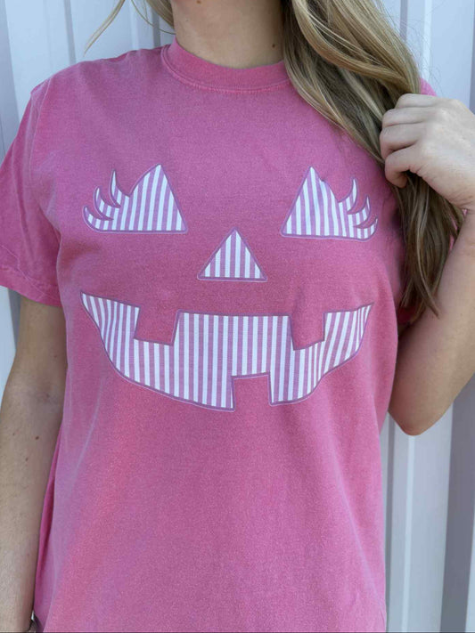 JACK-O'-LANTERN FACE TEE- CRUNCHBERRY