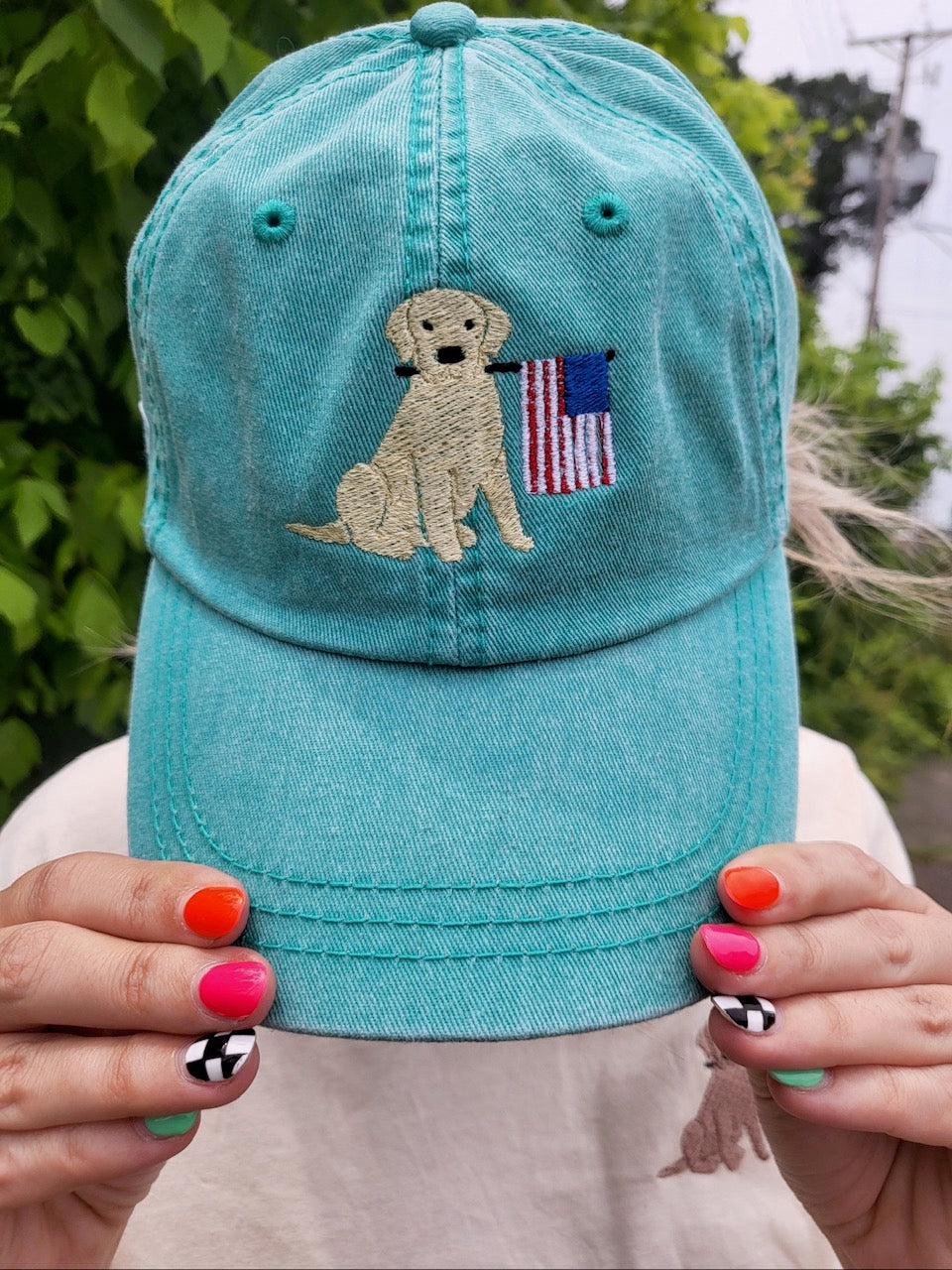 USA Dog Embroidered Hat