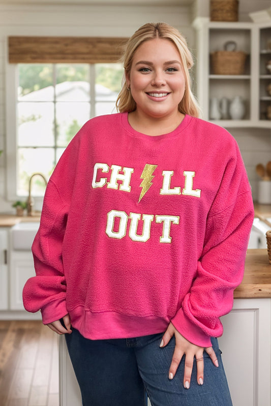 Bolt Up & Chill Out - Fuchsia Sweater