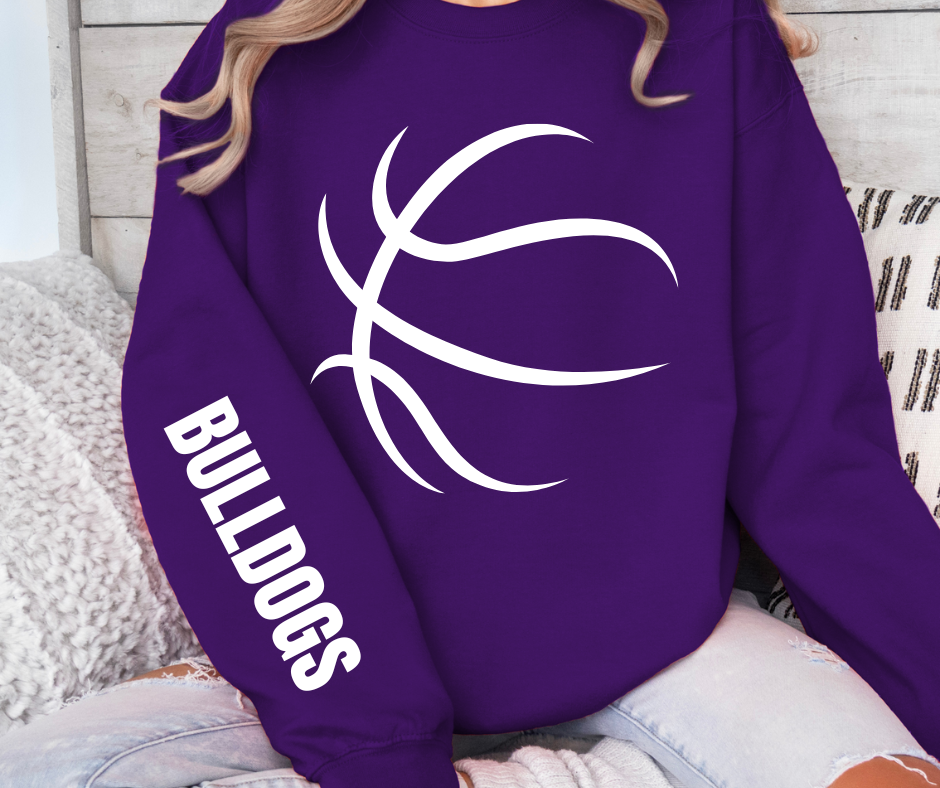 Mascot Basketball Outline Sweatshirt