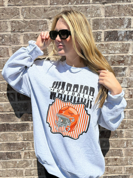 STRIPED BACKGROUND FOOTBALL SWEATSHIRT