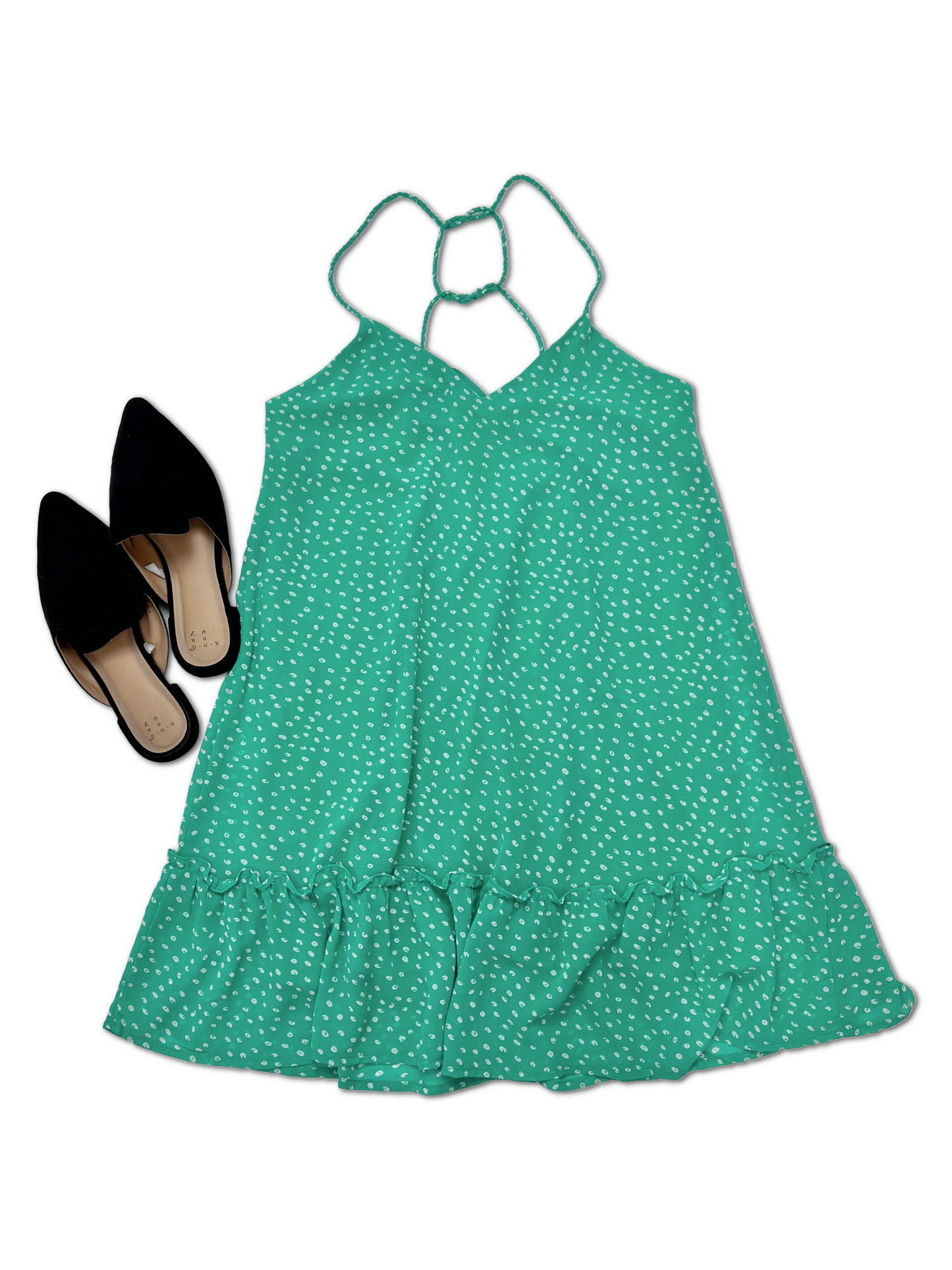 Braided Swing Dress - Mint