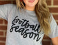 Cursive Football Season Tee