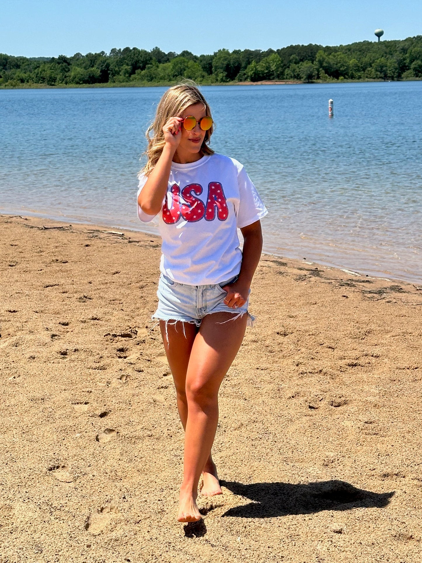 Bubble Letter USA Tee