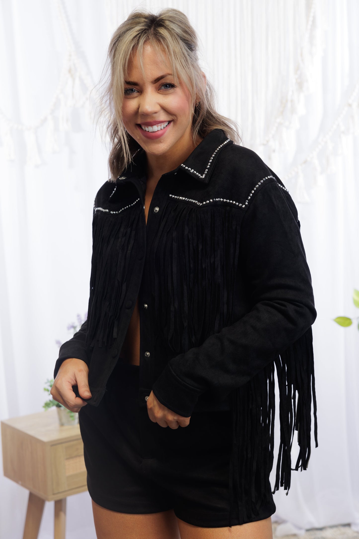 Jolene Fringed Suede Jacket