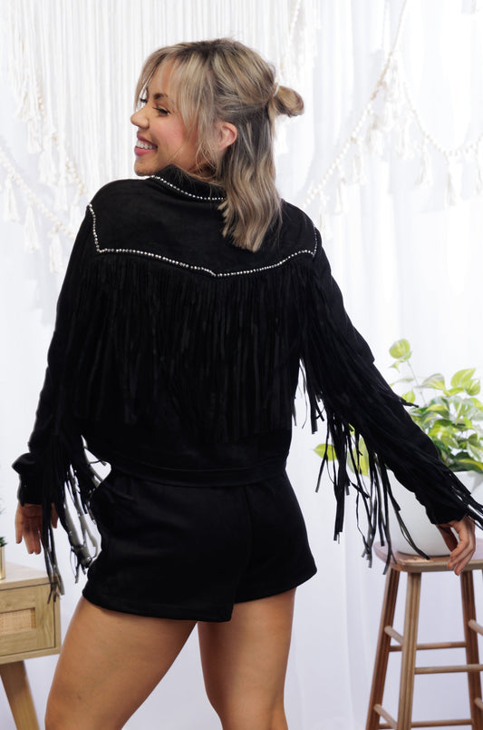 Jolene Fringed Suede Jacket