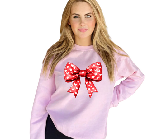 VALENTINES BOW SWEATSHIRT