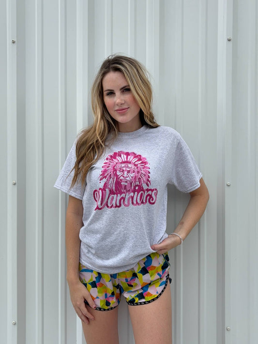 Pink Camo Mascot Outline Tee