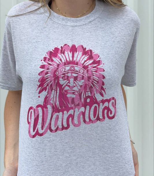 Pink Camo Mascot Outline Tee