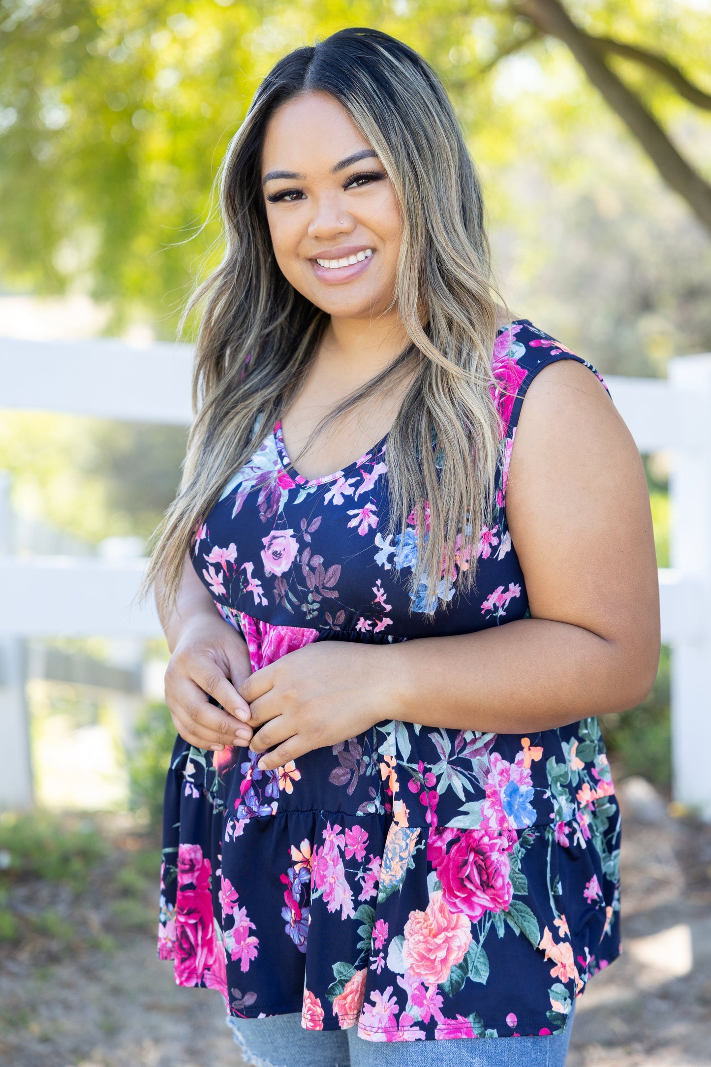 Summer Floral Sleeveless Top